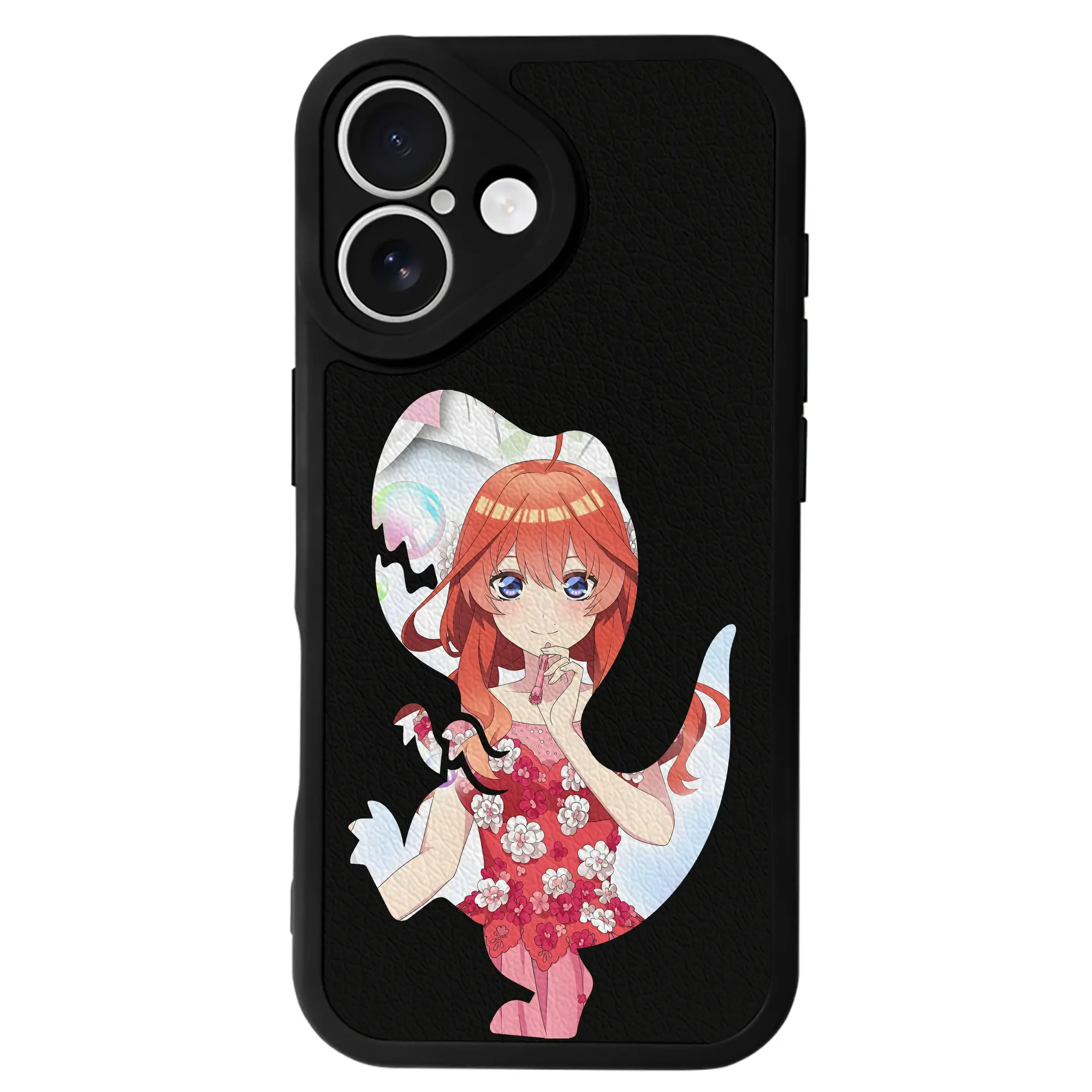 五等分の花嫁 グッズ 中野 五月 - IPhone 16シリーズ対応 ・ シリコンスマホケース ・ レザー調 ・ 高精度フィット ・ 耐衝撃 ・ ワイヤレス充電対応 ・ 精密カット